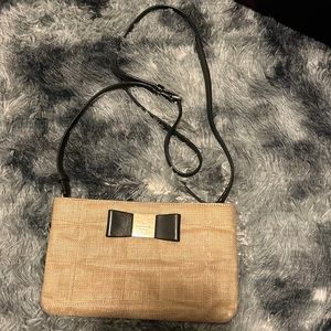 Kate Spade Crossbody Black Bow and Beige